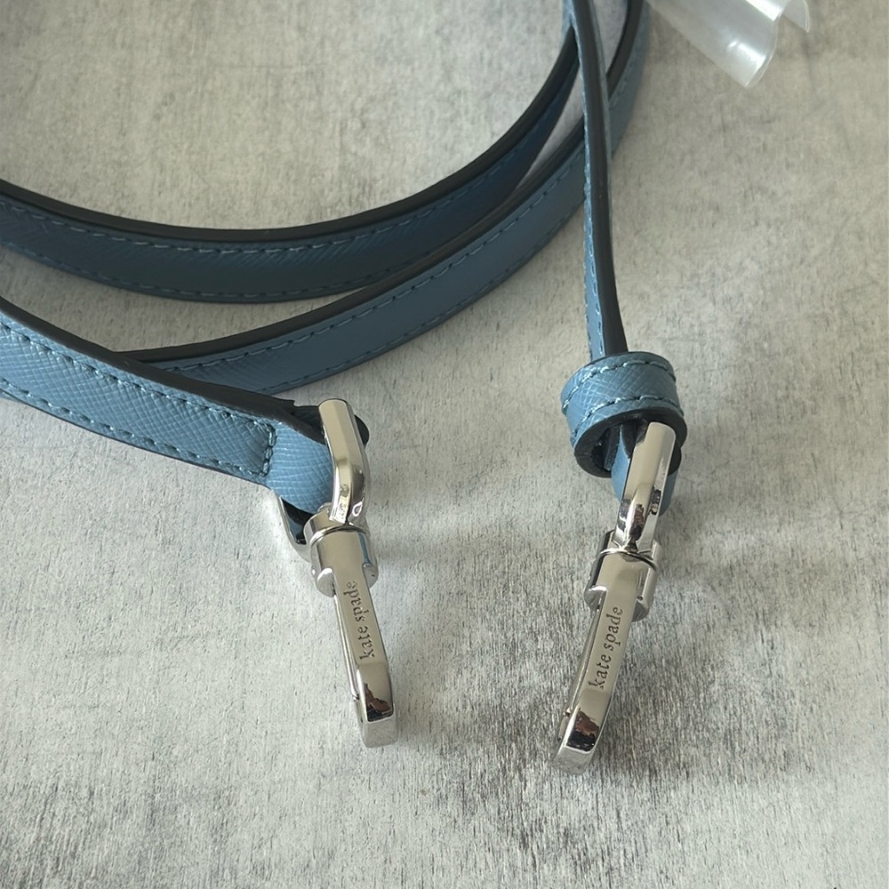 Kate Spade Clip On Blue Saffiano Leather Replacement Should Xbody Strap 57" long - Picture 3 of 8